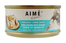 [C07]_CAime 27600 Tuna Mussel 淺藍 (TM85)] Aime Kitchen 27600 TUNA Entree With MUSSEL 85g 吞拿魚配青口無穀物貓罐罐