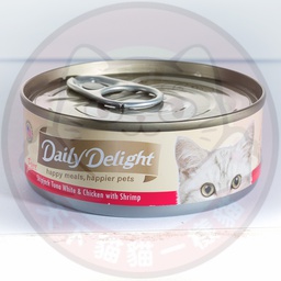 [C.A02]_cDD45] Daily Delight Pure DD45 Skipjack Tuna White & Chicken with Shrimp 80g 低鎂配方白鰹吞拿魚+雞肉+鮮蝦 DD45