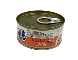 [C10]_Cvif_075_AC3] Felina Canino VIF Adult Tuna with Salmon in Gravy 75g 吞拿魚+三文魚成貓配方鮮味貓罐頭 75克 (無卡拉膠)