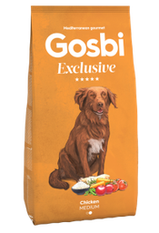 [+_B_Gosbi 狗糧 (橙袋, 啡狗)] Gosbi DOG Exclusive -中型成犬雞肉蔬果配方 12kg(訂貨需時3-5天)