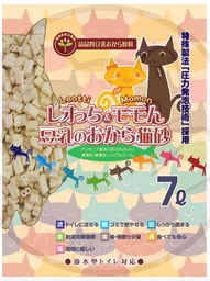 [.LLnM002_007Dou 啡色日本字] (Sand) Leotti and MoMon 日本雙孔豆乳豆腐砂7L (日本製)