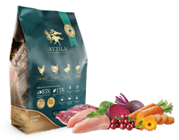 [B1.5]B_ATT_18綠] ATTILA 阿提拉 Chicken & Turkey & Duck & Ostrich 雞+火雞+鴨+鴕鳥 1.8kg 無穀全齡貓糧 (LA4180)