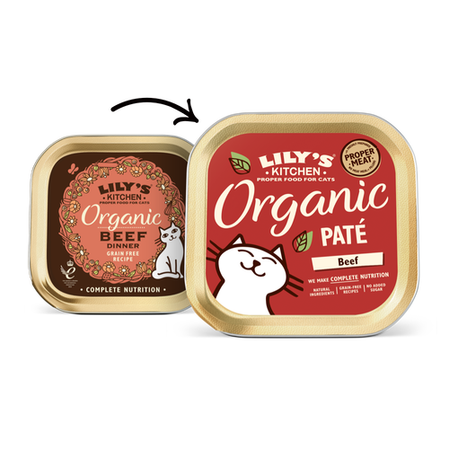 Lily's Kitchen罐 [ORGANIC Paté Beef ] 有機牛肉常餐 85g 紅 (Expiry Date:8月/2023 )