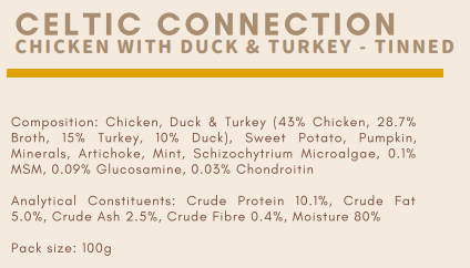 CELTIC CONNECTION Canned Food  [啡罐] CHICKEN WITH DUCK & TURKEY 雞肉/鴨肉/火雞 全貓主食罐(德國製造)100g