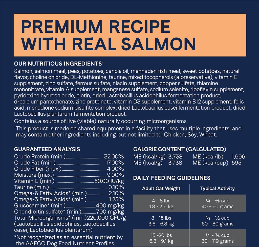 CANIDAE Cat Grain-Free PURE Limited Ingredient Salmon Recipe 10磅 無穀物三文魚配方全貓糧 Sea新裝 (3317)