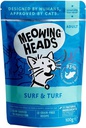 Meowing Heads貓頭-全配方無穀物貓用主食濕糧系列 成貓配方 [[ 藍濕包 ]] Surf & Turf 100g 沙甸魚+吞拿魚+&雞肉+草飼牛