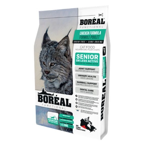 Boreal 5lbs 無榖物 老貓 SENIOR 雞 配方 5磅 (白綠)