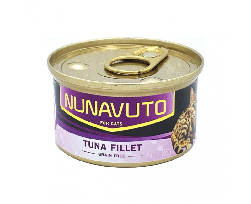 Nunavuto NU01 無穀物吞拿魚片 貓罐頭 Grain Free Tuna Fillet 80g