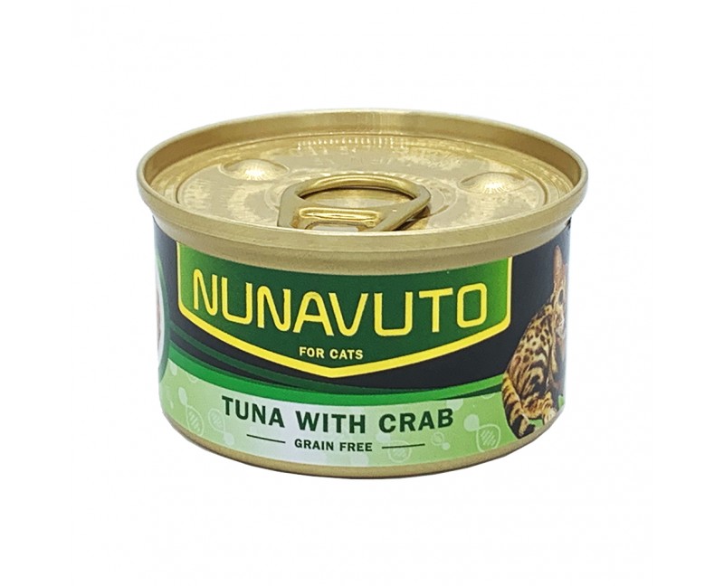 Nunavuto NU03 無穀物吞拿魚伴蟹肉 貓罐頭 Grain Free Tuna with Crab 80g