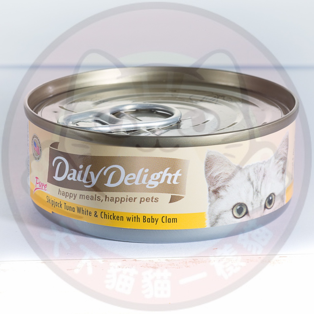 [斷貨中, 9月中才有貨, 可落單預訂等貨到] Daily Delight Pure DD41 Skipjack Tuna White & Chicken with Baby Clam 80g 低鎂配方白鰹吞拿魚+雞肉+BB蜆 DD41