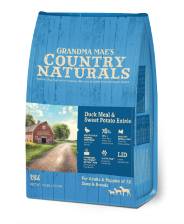 Country Naturals 狗糧 - 燕麥糙米鴨肉鯡魚全犬配方 Duck Meal & Sweet Potato Entree 14lb(訂貨需時3-5天)