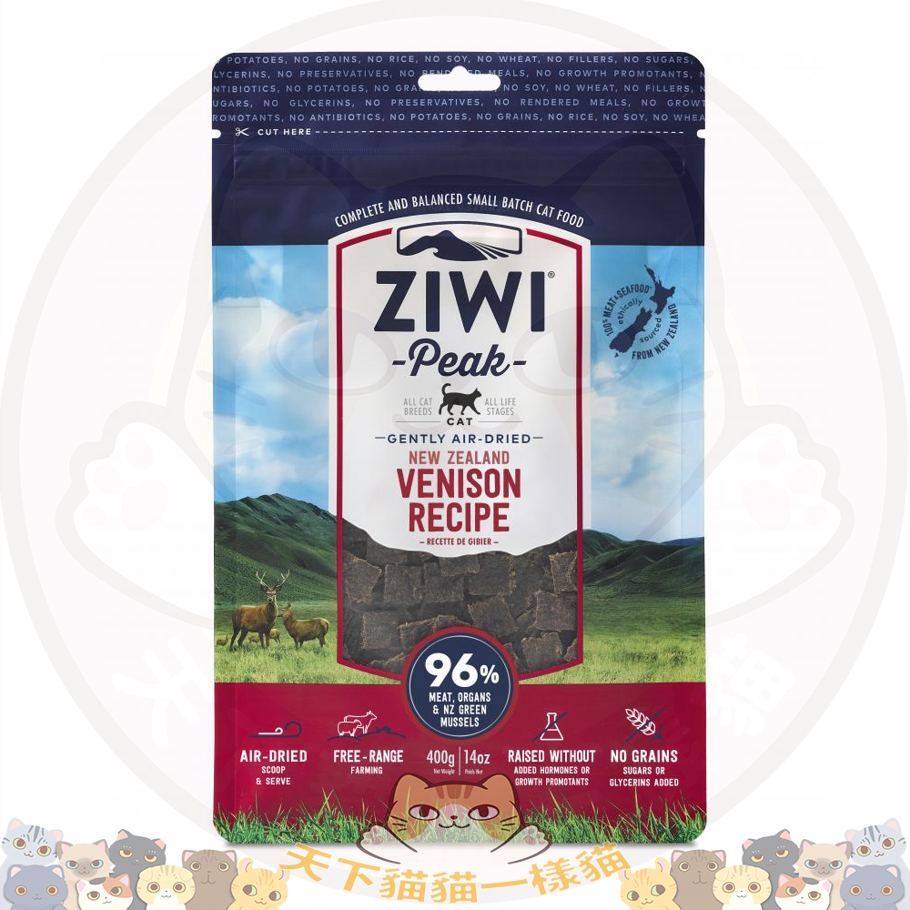 ZiwiPeak Cat 巔峰 無穀物脫水糧 Venison 鹿肉貓糧 400g