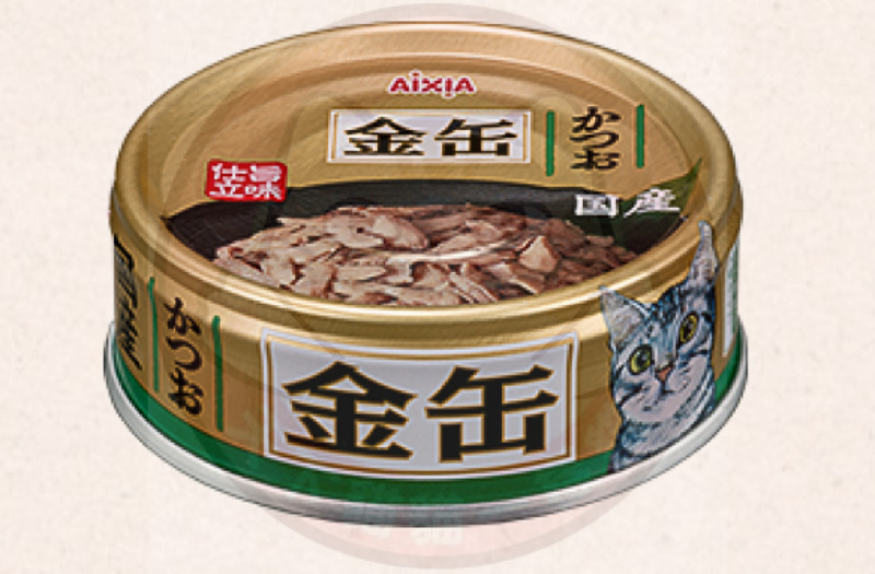 Aixia 日本金缶(金罐)貓罐頭70g GCM42 鰹魚(綠)