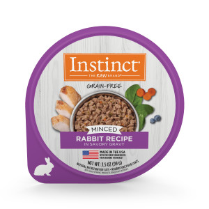 INSTINCT® CAT FOOD MINCED REAL Rabbit RECIPE3.5oz 本能天然主食滋味杯兔配方3.5oz