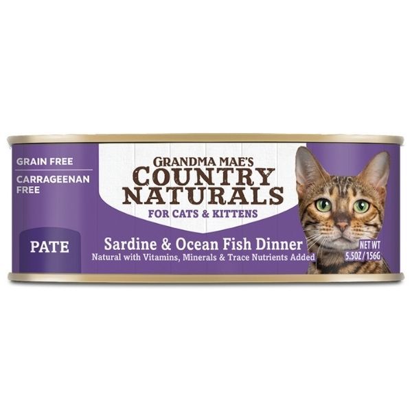 Country Naturals 樂淘美 Grain Free #004 Sardine & Ocean Fish Dinner for Cats & Kittens 沙甸魚深海魚醬煮全貓罐 成貓 幼貓 156g (CNC0043)