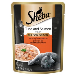 [C02]_PShBSAA004吞三] SHEBA POUCH SAA004 Tuna & Salmon 70g 濕包 吞拿魚及三文魚 70g