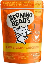 [C04~]_P_MHWC_ 橙濕包] Meowing Heads貓頭-全配方無穀物貓用主食濕糧系列 成貓配方 [[ 橙濕包 ]] Paw Lickin’ Chicken 放養雞肉+草飼牛 100g