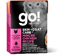 [C12]_BGO!_6.4oz_ Chi(桃)] GO! 6.4oz方盒 SKIN+ COAT Minced Chicken Recipe 6.4oz 皮毛修護系列 免治雞肉(桃)