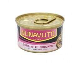 [C06]_CNun_080_NU02粉] Nunavuto NU02 無穀物吞拿魚伴雞肉 貓罐頭 Grain Free Tuna with Chicken 80g