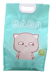 [..葵_] LBaba綠(3)] [斷貨中, 未有返貨日期, 可訂貨等貨到] BABA 2.0mm 18L 綠茶味豆腐砂【Baba綠】