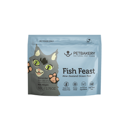 [C11] BPBak _050_藍] Petbakery 新西蘭脫水凍乾貓糧 Freeze-Dried New Zealand Ocean FISH Feast Cat Food 50g 新西蘭深海魚盛宴輕膳 50克