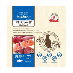 [ZY]  Riverd Republic PV5 125315] Riverd Republic NECO PUREE 20本 PureValue5 日本製無添加天然肉泥棒 (海鮮盛合Seafood Mix- 吞拿魚、鰹魚、三文魚) RP010C-20(RR-531)