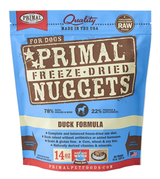 [+_B_Primal 狗糧] Primal狗糧 凍乾脫水糧 Raw Freeze-Dried [DUCK Formula] 14oz 鴨肉配方凍乾脫水狗糧 {原裝行貨}