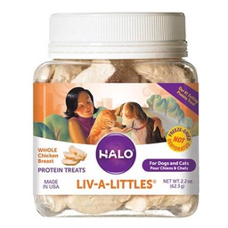 [C11] _SHalo_chicken ] HALO Liv-A-Littles® - Freeze-Dried Chicken Breast Protein Treats猫狗凍乾零食 雞胸肉2.2 oz