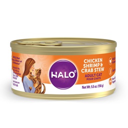 [C09]_cHalo_5.5_40089] HALO 貓罐頭 Chicken Shrimp & Crab STEW 5.5OZ 無穀野生雞肉&蝦&蟹肉主食罐 40089