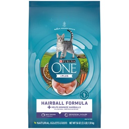 [B08_PurinaONE Haiball (綠銀白 140899)] Purina ONE® Coat & Hairball (with Chicken 1+ Years) Immune Defence Plus+ (舊名: Hairball Formula) 成貓去毛球配方 1.4KG (140899)