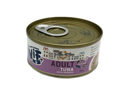 [C10]_Cvif_075_AC5] Felina Canino VIF Adult Tuna with Shirasu in Gravy 75g 吞拿魚+小銀魚成貓配方鮮味貓罐頭 75克 (無卡拉膠)