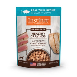 [C08]_cNV 吞拿魚 (濕包)] Nature's Variety Instinct Pouch Grain-Free Healthy Cravings Real Tuna Recipe in Savory Gravy 3oz (85g) 本能無穀物吞拿魚配方貓用濕糧鮮包 (NV Tuna 濕包)