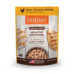 [C08]_cNV CHICKEN雞 (濕包)] Nature's Variety Instinct Pouch Grain-Free Healthy Cravings Real Chicken Recipe in Savory Gravy 3oz (85g) 本能無穀物雞配方貓用濕糧鮮包 (NV Chicken 濕包)