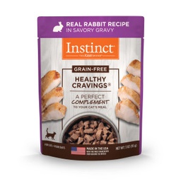 [C08]_cNV Rabbit 兔 (濕包)] Nature's Variety Instinct Pouch Grain-Free Healthy Cravings Real Rabbit Recipe in Savory Gravy 3oz (85g) 本能無穀物兔配方貓用濕糧鮮包 (NV Rabbit 濕包)