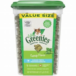 [ZY] S_GRN_9.75oz CatNip BOX (綠桶)] GREENIES FELINE Dental Treats 潔齒貓小食 9.75oz (綠桶) 貓草/貓薄荷 CatNip {原裝行貨} 