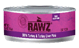 [C_RAWZ_155(06577大紫)] RAWZ 96% Turkey & Turkey Liver 火雞肉+火雞肝 Pate Cat Food 全貓罐 155g